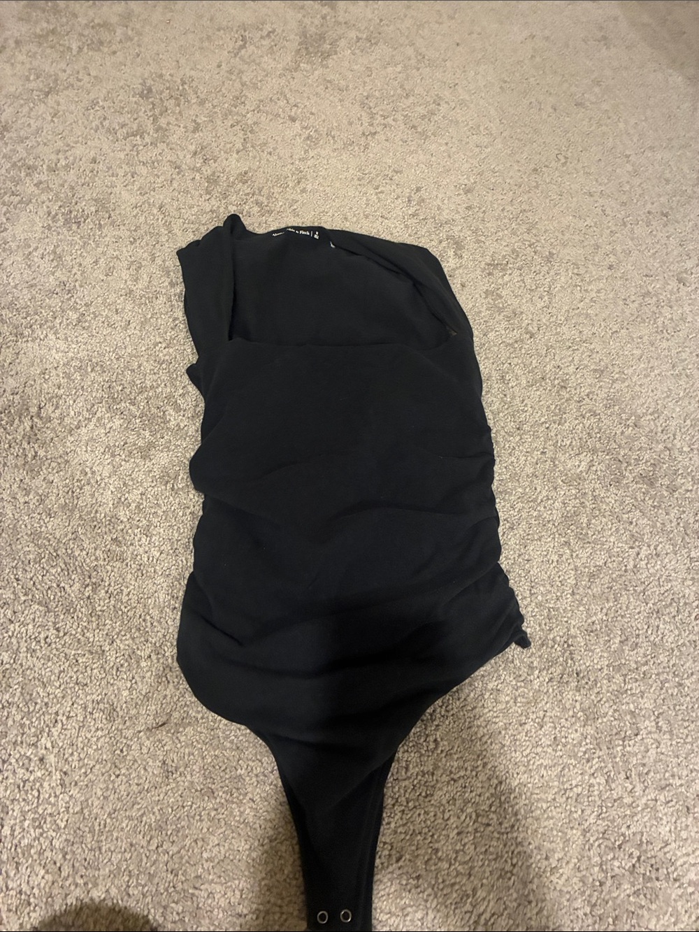 Abercrombie & Fitch Black Snap-Back Bodysuit